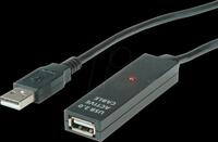 VALUE 12991111 - USB 2.0 Kabel, A Stecker auf A Buchse, aktiv, 30 m