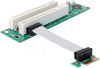 DELOCK 41341 - Riser Karte PCIe > 2 x PCI, 9 cm, linksgerichtet