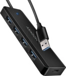 AXG HUE-C1A - USB 3.0, 5-Port Hub, 4xA, PD, USB-A-Kabel