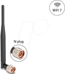 DELOCK 90735 - WiFi 7 Antenne N Stecker 2 - 3 dBi 20,6 cm omnidirektional