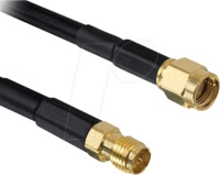 DELOCK 89424 - WLAN Kabel, SMA Reverse Stecker, SMA Reverse Kupplung