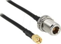 DELOCK 88845 - WLAN Kabel, RP-SMA Stecker, N Einbaubuchse