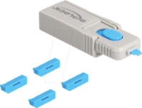 DELOCK 20927 - Portblocker Set, DP Stecker (1x Schl&uuml;ssel, 4x Schl&ouml;sser)