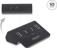 DELOCK 64259 - USB 10 Gbps Hub, 4 Port, 2x USB-C, 2x USB-A Ports