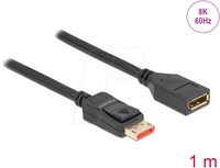 DELOCK 87070 - DisplayPort Verl&auml;ngerungskabel, 8K 60 Hz, 1 m