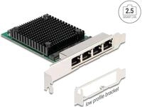 DELOCK 88601 - Netzwerkkarte, PCIe, 2,5 Gigabit Ethernet, 4x RJ45