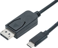 ROLINE 11045835 - USB 3.0 Kabel, USB-C > DP 1.4, 8K 60Hz, schwarz, 1,0 m