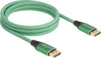 DELOCK 80630 - DisplayPort 2.1 Kabel, 16K 60 Hz, gr&uuml;n, 2,0 m