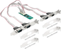 DELOCK 95269 - 4 Port RS232, serielle, M.2 Karte, Standard und Low Profile