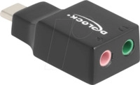 DELOCK 67128 - Audio Adapter USB-C - 2x 3,5 mm Klinkenbuchse