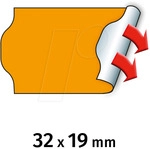 METO 30007362 - Preis-Etiketten, 32x19 mm, permanent, orange, 5000 St&uuml;ck