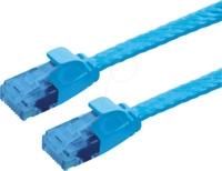 VALUE 21992051 - Patchkabel Cat.6a, UTP, extra-flach, blau, 1 m
