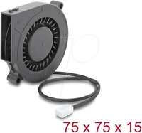DELOCK 67493 - Radiall&uuml;fter 75 x 75 mm, schwarz