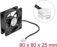 DELOCK 67296 - Axiall&uuml;fter 12 V DC, 80 x 80 x 25 mm schwarz
