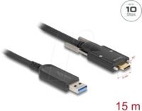 DELOCK 83208 - Optisches USB 10 Gb/s Kabel, A Stecker auf C Stecker, 15 m
