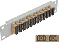 DELOCK 66793 - LWL Patchpanel, 10", 12-Port, SC Duplex, 1HE, grau