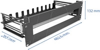 DELOCK 67282 - 19" Schutzschalterleiste, 3HE, schwarz