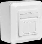 EFB ET25133AV5-R - RJ45-Datendose, Cat.6a, oben/unten, Aufputz, 2x RJ45