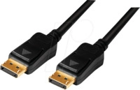 LOGILINK CV0114 - DisplayPort Kabel, DisplayPort 1.2 Stecker, 4K/60Hz, schwarz, 20