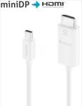 PURE IS2100-015 - Displayport 1.2 Kabel, mini DP-HDMI, 4K60Hz, wei&szlig;, 1,5 m