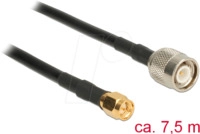 DELOCK 89499 - HF Antennenkabel, TNC Stecker > SMA Stecker, 7,5 m