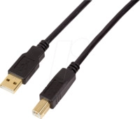 LOGILINK UA0264 - USB 2.0, A Stecker auf B Stecker, Verst&auml;rker, 10 m
