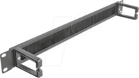 DELOCK 66486 - 19" Kabelmanagement B&uuml;rstenleiste mit 2 B&uuml;geln 1 HE schwarz