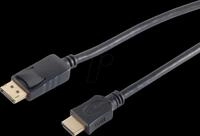 SHVP BS77493-2 - Displayport Stecker 20p > HDMI Stecker 3 m