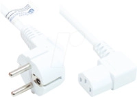 GC P0131-W050 - Netzkabel Typ E+F CEE 7/7 auf C13, wei&szlig;, 1,00 mm&sup2;, 5 m