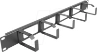DELOCK 66659 - Rangierpanel 19", 4 &Ouml;ffnungen, 5 B&uuml;gel, 1 HE, schwarz