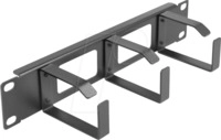 DELOCK 66656 - Rangierpanel 10", 2 &Ouml;ffnungen, 3 B&uuml;gel, 1 HE, schwarz