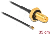 DELOCK 12659 - MHF&reg; 4L LK Stecker zu RP-SMA Buchse 35 cm, gesch&uuml;tzt