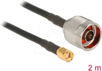 DELOCK 88940 - HF Antennenkabel, N Stecker > RP-SMA Stecker, 2 m