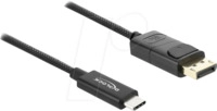 DELOCK 81701 - Adapterkabel USB-C > DP, 4K@60Hz mit Geflechtmantel, 1 m