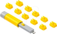 SK NL03PKYL - Port Schloss, RJ45, 10 St&uuml;ck, mit Schl&uuml;ssel, gelb