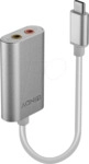 LINDY 42711 - Adapter, USB-C&trade; Stecker -> 2x Klinkenbuchse