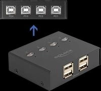 DELOCK 11507 - USB 2.0 Matrix, 4x USB-B zu 4x USB-A