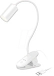 LOGILINK LED024 - Klemmleuchte, USB, 200 lm, 4000 K, wei&szlig;