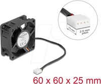 DELOCK 67295 - Axiall&uuml;fter 12 V DC, 60 x 60 x 25 mm schwarz