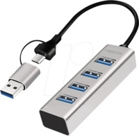 LOGILINK UA0455 - USB 3.0 Hub, 4x USB-A