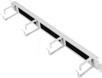 ROLINE 26210262 - 19" Rangierpanel, 1 HE, mit B&uuml;rstenleiste, grau