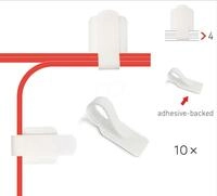 LTC 3120 - Label-the-cable, Kabelhalter f&uuml;r Wand und Schreibtisch, wei&szlig;, 10