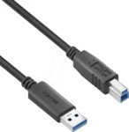 PURE IS2301-010 - USB 5 Gb/s-Kabel, A Stecker auf B Stecker, 1,0 m