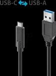 PURE IS2611-005 - USB 10 Gb/s Kabel, iSerie, A Stecker auf C Stecker, schwarz, 0,5