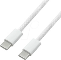 VALUE 11998342 - USB 2.0 Kabel, C Stecker auf C Stecker, 60W, wei&szlig;, 3 m