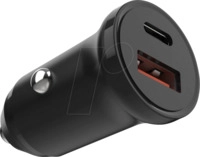 FIXCC20N-CU-BK - USB-Ladeger&auml;t 20 W, 5-12 V, 3 A, 1x USB-C, 1x USB-A, Kfz,...