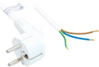 GC P0185-W030 - Netzkabel Typ E+F CEE 7/7 auf offene Enden, wei&szlig;, 1,00 mm&sup2;, 3...