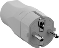 BACH 960.301 - Schutzkontaktstecker Typ EF - CEE 7/7, grau