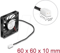 DELOCK 67288 - Axiall&uuml;fter 5 V DC, 60 x 60 x 10 mm schwarz