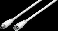 GOOBAY 76678 - Adapterkabel, 1500 mm, 2,5 mm, DC-Stecker auf DC-Kupplung, wei&szlig;